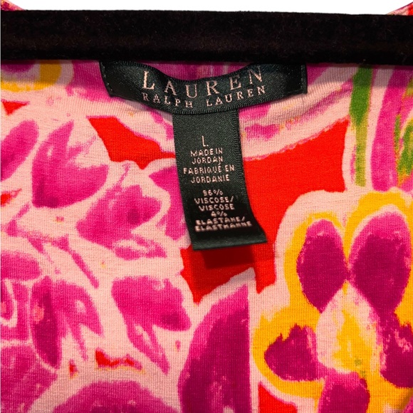 Ralph Lauren Floral Print Full-Length Maxi Dress Size Large - Picture 3 of 6